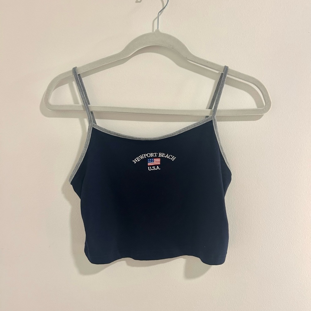 Navy Blue Women's Crop Top